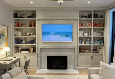 Custom built-in storage cabinets installed in a Sarasota, FL home by Makiry Group
